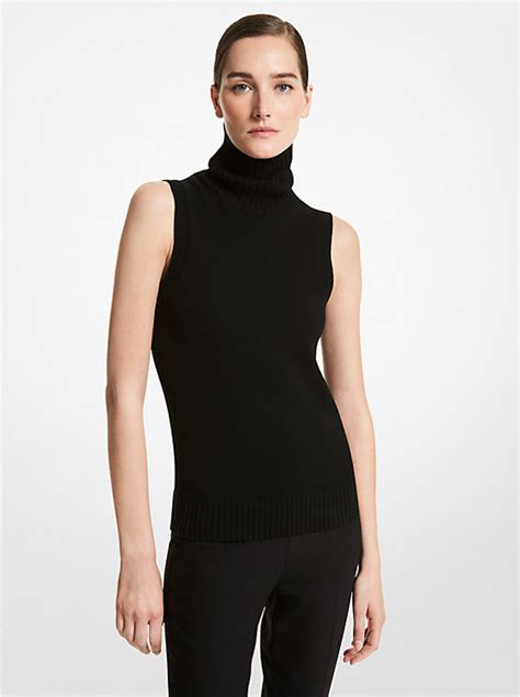 rn 111818 sweater turtleneck michael kors sleeveless|MICHAEL Michael Kors .